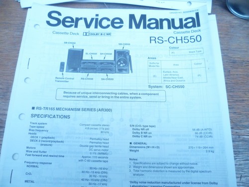 Technics ch550 cassette - , rs-ch550