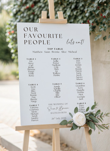 Personalised wedding table - personalised,