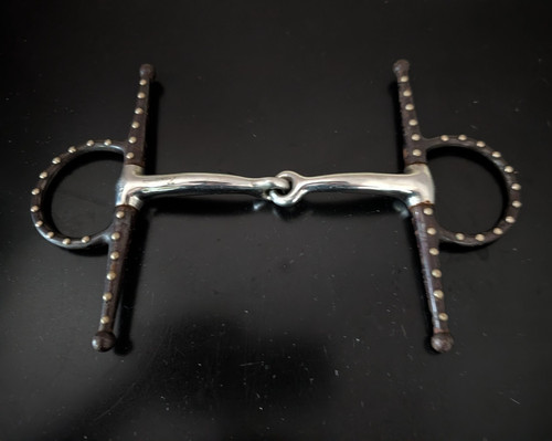 Rawhide metal horse gag - , bit