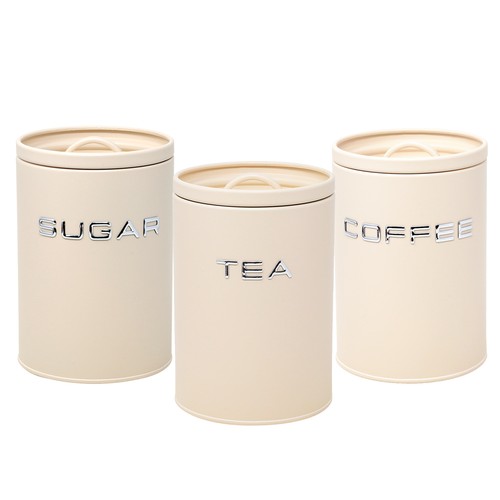 Tea coffee sugar canister set - coffee,
