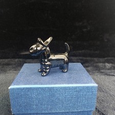 Glass Black Dog Figurine