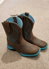 Ariat Youths Anthem Waterproof Dark Roast Brown Western Boots Kids UK 8 EU 27