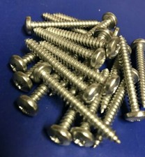 4.8 x 38 Pozi Pan Head Self Tapping Screws,No10 x 11/2" A2 Stainless Steel QTY20