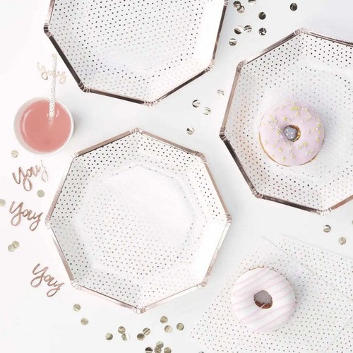 Spotty print rose - gold, polka