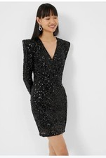 Samantha Sequin Black Dress