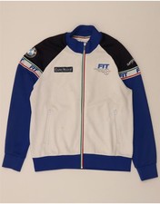 AUSTRALIAN L'ALPINA Mens BMW Tracksuit Top Jacket Medium White Colourblock DA32