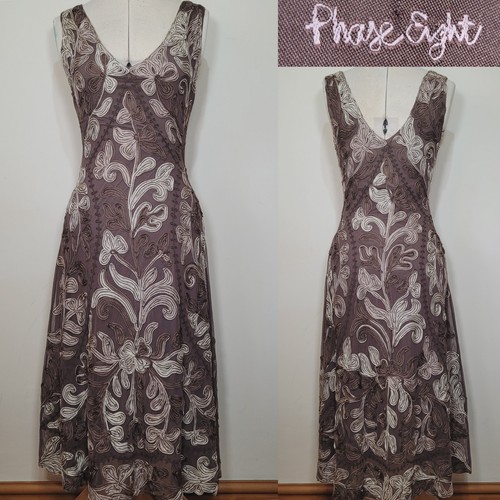 Phase eight dress brown cream - dress,