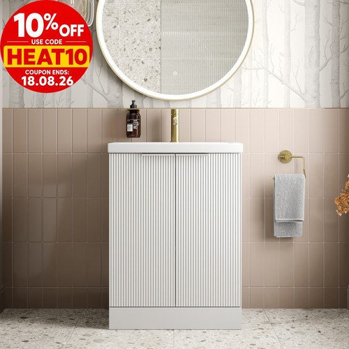 Bathroom vanity unit fluted - vanity,