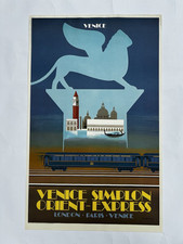 Original 1981 Venice Simplon Orient-Express Travel Poster First Edition