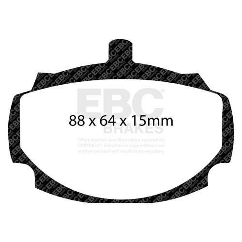Ebc dp4107r brake pad set - pad, disc