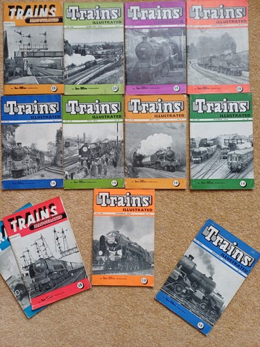 Vintage trains illustrated x12 - trains,