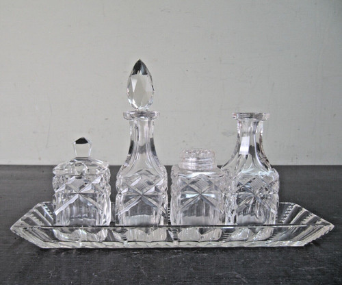 Vintage cut glass condiment
