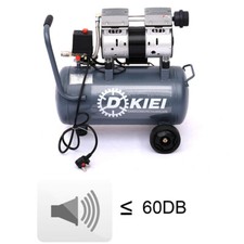25L Air Compressor 8 CFM Low Noise Oilless Silent 1800W Garage 8 Bar 2.5HP Grey