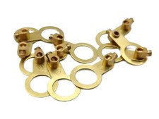 Brass earth tags with 10.5 mm