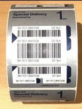 ROYAL MAIL OFFICIAL 1pm SPECIAL DELIVERY  SELF ADHESIVE LABELS X 250 