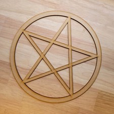 Wooden MDF Wiccan Pentagram
