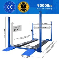 9000lb 4 Post Car Lift Extra