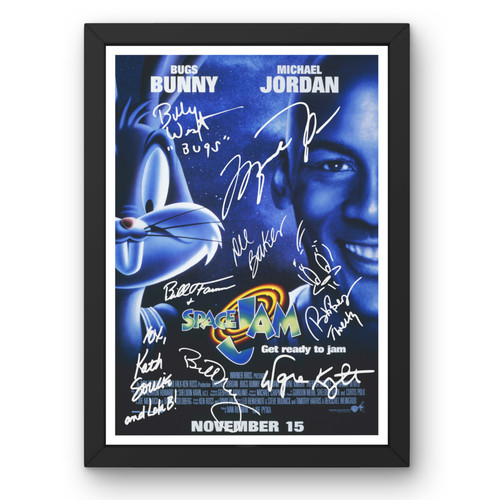 Space jam signed poster - jam,