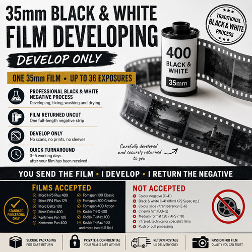 35mm black white film - white,