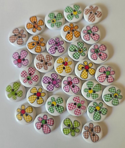 Assorted gingham flower - 30,