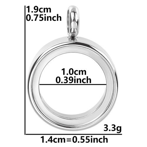 1pc stainless steel - 1pc, round