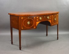 Georgian Mahogany Inlaid Bowfront Sideboard