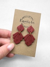 Handmade maroon textured - maroon,