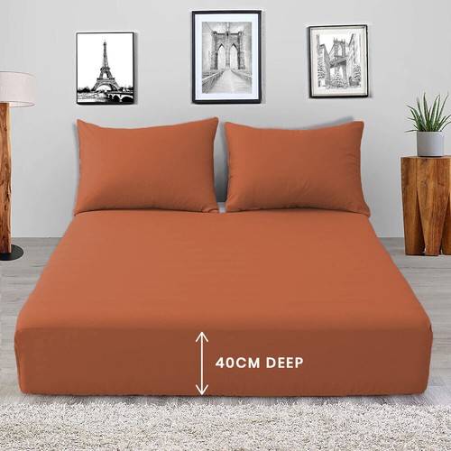 Extra deep 40cm fitted sheet - deep,