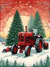 Can Be Personalised on Front  Xmas Card Greeting Christmas Custom A5 Tractor Uk