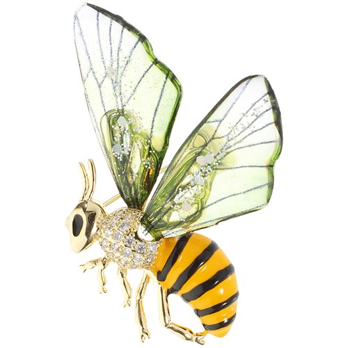 Bee brooch pin badge - badge,