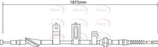 APEC Rear Right Brake Cable
