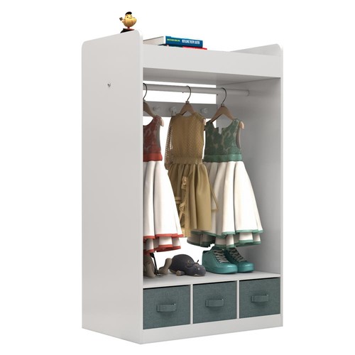 Kids closet wardrobe - kids, wood