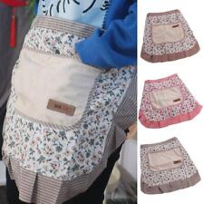 Floral Waist Apron Half Apron Stain-resistant Cooking Apron Unisex Half Apron