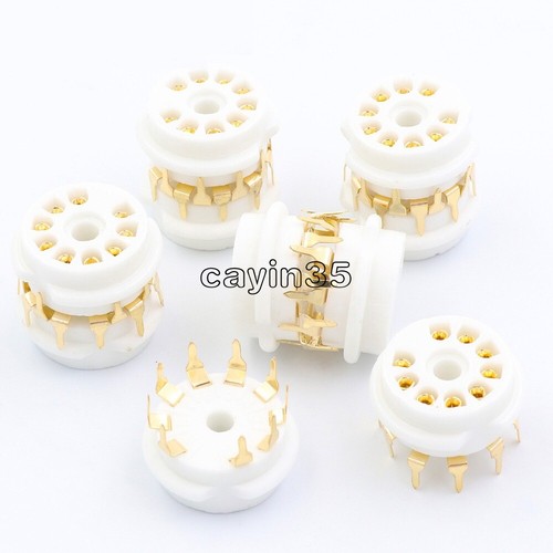5pcs gold 12ax7 ecc83 6dj8 - gold,