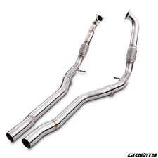 STAINLESS EXHAUST DOWNPIPE RESONATOR DELETES FOR AUDI S4 S5 B9 3.0 V6 TFSI 15-19