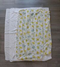 Vintage 70s Cot Bedding Yellow Duck & Beige Fitted Sheets+Beige Flat Sheets