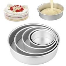 4/6/7/8/9/10/12 Inch Round Cake Pan Tin Baking Mold Mould DIY One-piece Molding