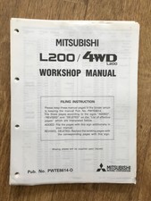 Mitsubishi Workshop Manual L200 Mk2 1986-1996 Supplements 4G32 4G63 4D56 Strada