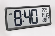 Bestfor Large Digit LCD Alarm Clock ,Temperature, Day, Month, Wall Stand Mount