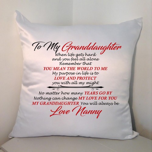 Personalised white cushion - personalised, 18"