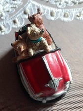 Vintage TEDDY BEARS  In Their Motor Car