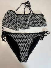 Primark 2 Piece Bikini Set Padded Lace Detail Swimwear Size Top 14 Bottoms 16