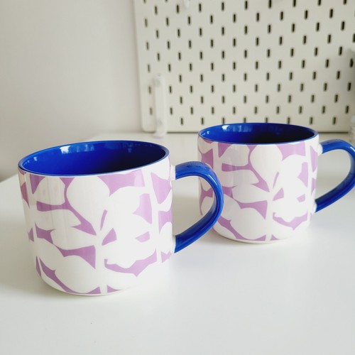Habitat abstract blue mug - habitat,
