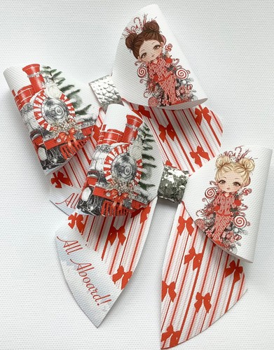 Christmas candy cane train - christmas,