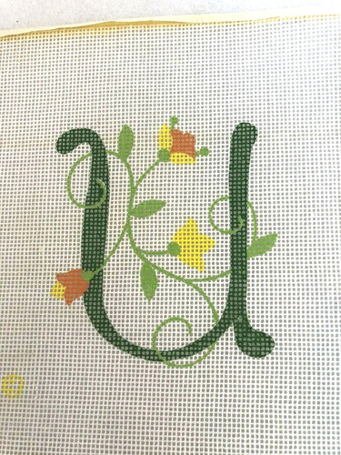Hand painted needlepoint - hand,