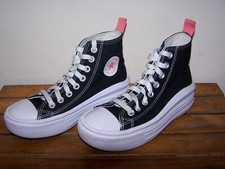 Converse Black Hi Top  Wedge Trainers Boots Size 3 uk