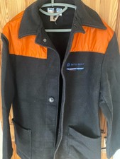 VINTAGE BRITISH SUGER BLACK HI VIS DONKEY JACKET SIZE L 44-46 USED TWO BUTTONS M
