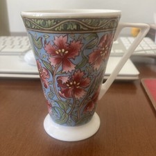 William Morris Art Deco Art Nouveau Blue Mug Fine Bone China Oxford England 
