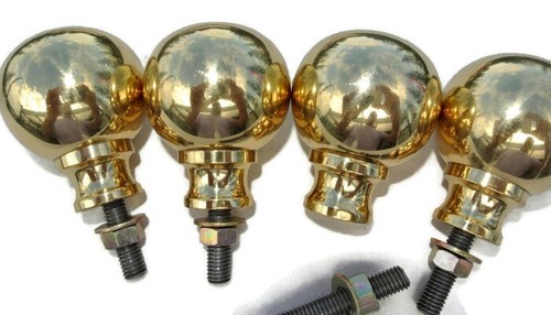 Solid brass bed knobs - brass,