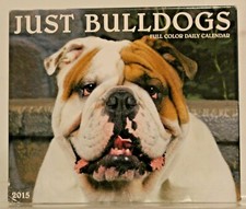 Just Bulldog Puppies 2015 Page A Calendar,  by Willow Creek Press New old Stock